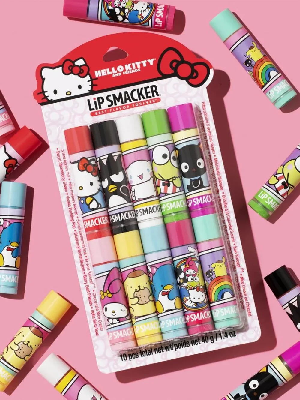 Lip Smacker Hello Kitty & Friends 10-Pack Moisturizing Lip Balm Set